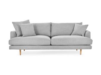 Hampton 3 Seat Sofa Light Grey Fabric