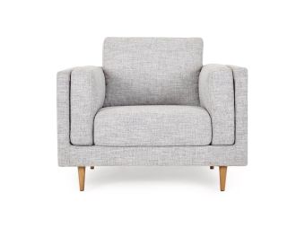 Lisa 3 Seat Armchair Light Grey Fabric