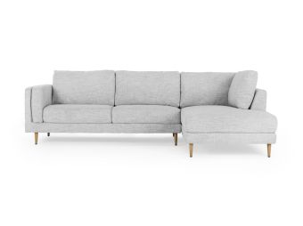 Lisa Chaise Sofa - Light Grey