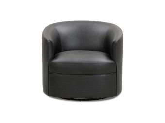 Autumn Leather Accent Swivel Chair