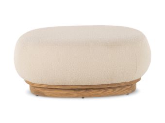 Coco Ottoman | White Boucle