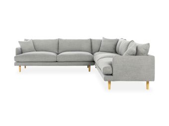 Hampton Corner Sofa | Light Grey Upholstery | Removable Covers