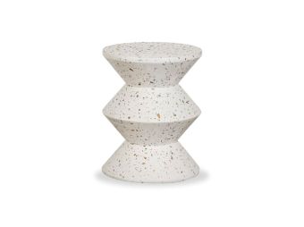 Jaque Terrazzo Stool | White | Side Table | Indoor Outdoor Style