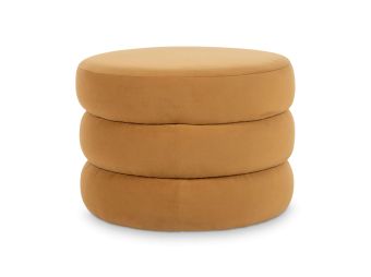 Macaroon Ottoman | Jade Camel | Lounge Lovers