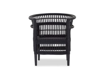 Malawi Style Rattan Armchair | Black
