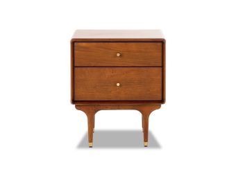 Manhattan Bedside Table | Walnut | 2 Drawer