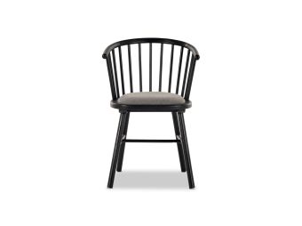 Linen Spindle | Dining Chair | Black