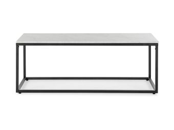 Venus Rectangle Coffee Table | Carrera Marble | Black Frame