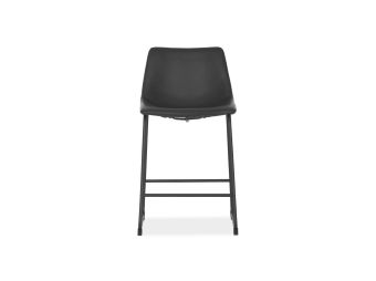 Apollo Bar Stool | Black PU | Modern Industrial Style | Metal Base