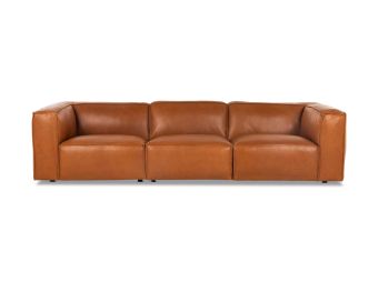 Linden Leather 3 Seat Sofa