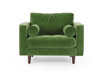 Draper Armchair | Velvet Grass Green | Mid Century