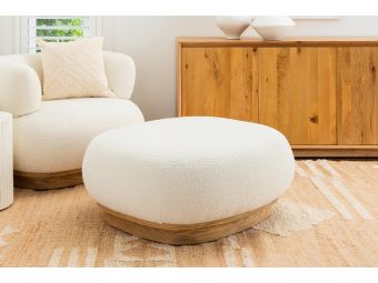 Coco Ottoman | White Boucle
