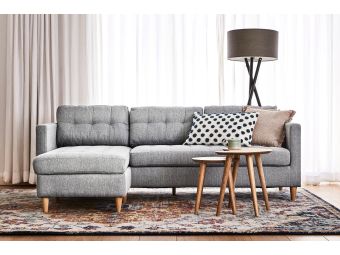 Alexis Chaise Sofa - Light Grey