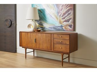 Manhattan Sideboard | Mid Century Storage | Luxe Brass Finish