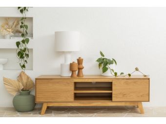 Otis Oak TV Unit with Storage