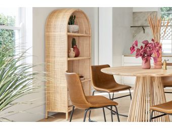 Maya Rattan Bookshelf | Natural