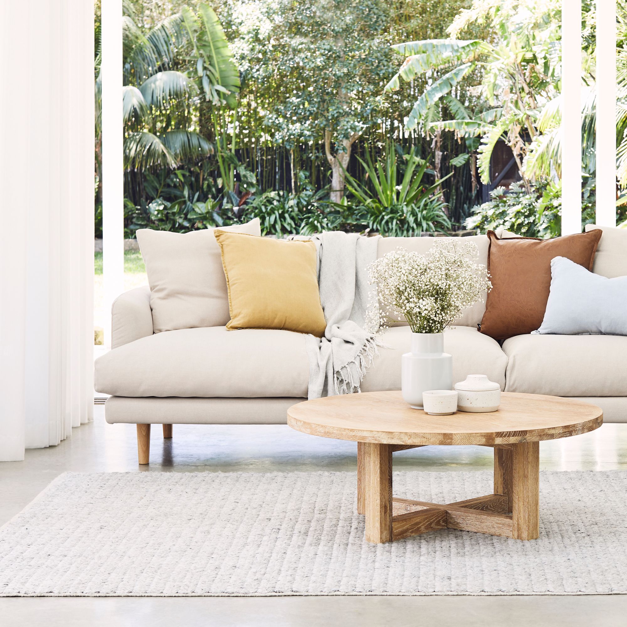 Planning your furniture pairings for a summer-inspired living room