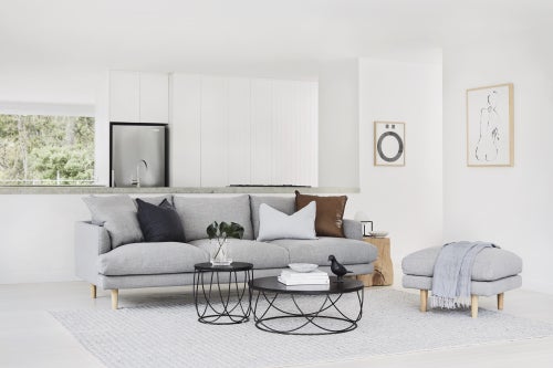 Hampton 2 Seat Sofa Heather Grey Style Shoot