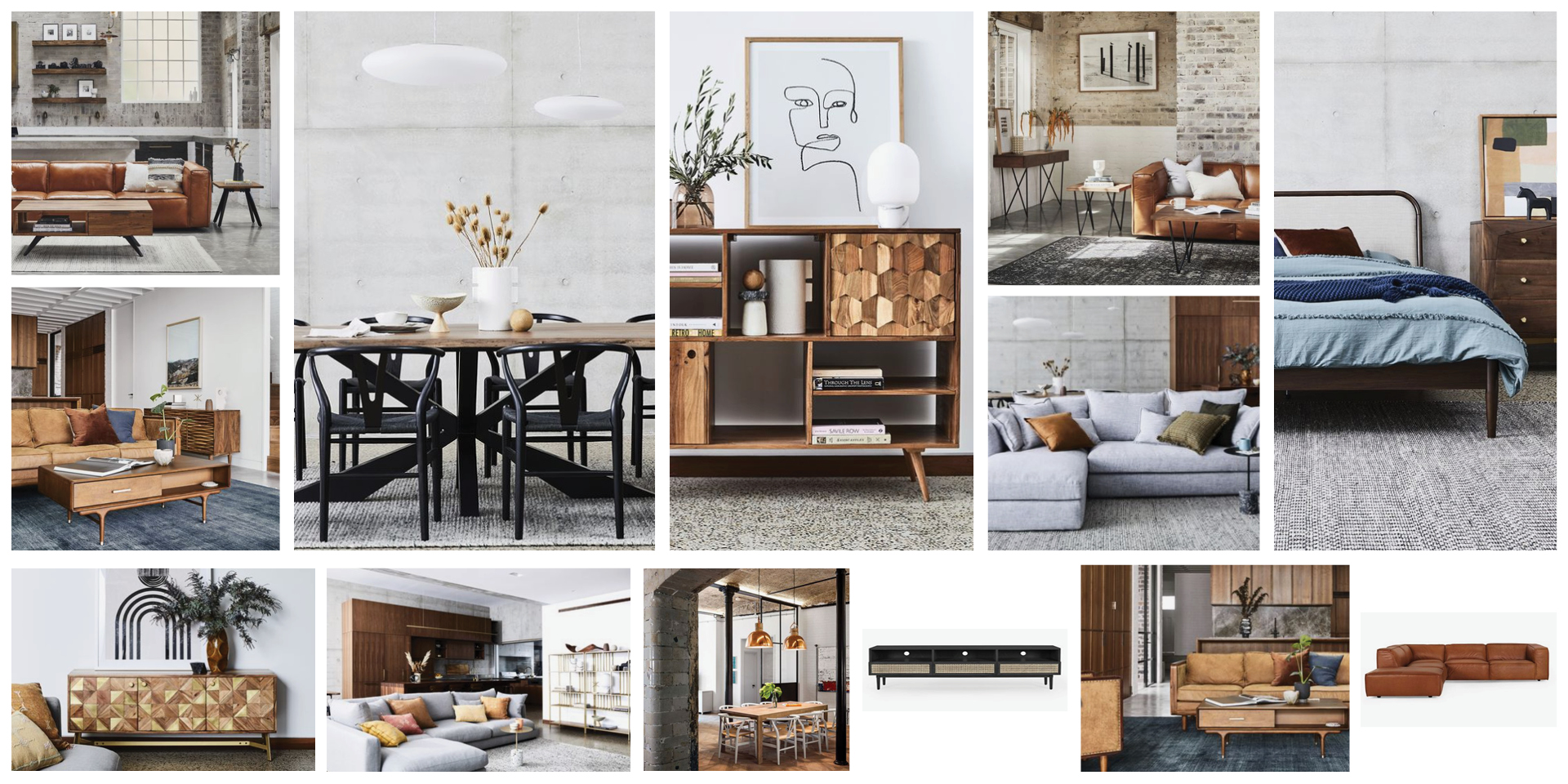 Lounge Lovers - Style: Industrial Moodboard