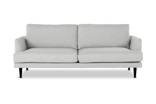 Alice 3 Seat Sofa Vienna Light Grey Black Leg Front