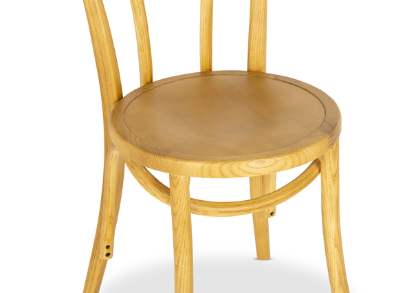 Bentwood Replica Dining Chair Natural Seat Up Close