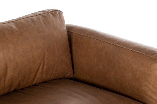 Nevada 3 Seat Sofa Phoenix Brown Arm Up Close