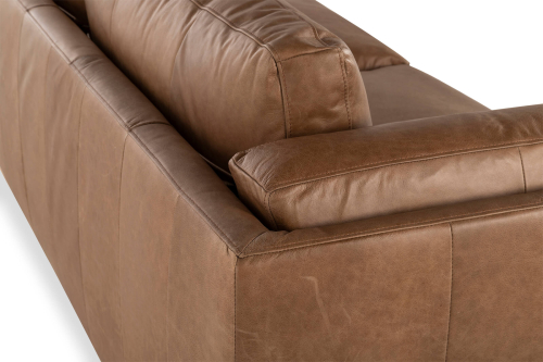 Nevada 3 Seat Sofa Phoenix Brown Back Side Up Close