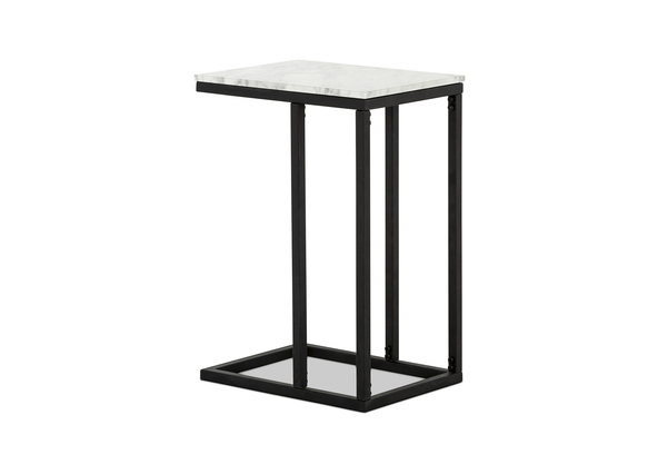 Venus Rectangle Side Table Marble Black Angle