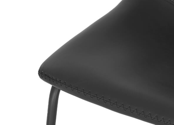 Apollo Bar Stool Black PU 60cm Seat Up Close