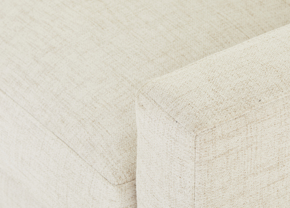 Cove Left Hand Sofa Bed Manhattan Sand Up Close