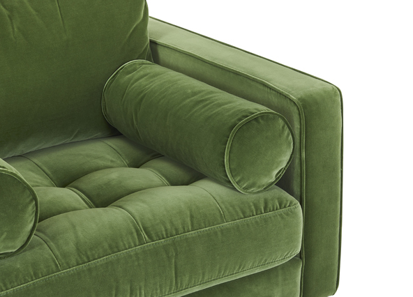 Draper Armchair Velvet Grass Up Close