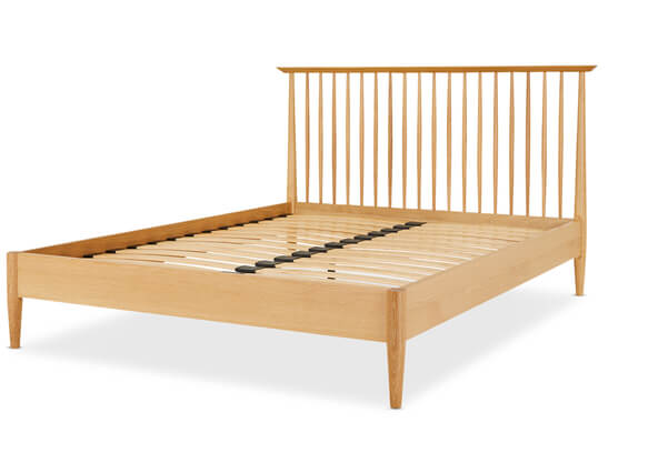 Erikson Spindle Bed Queen Oak Angle