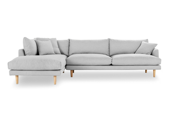 Hampton Lefthand Chaise Sofa Heather Grey Front