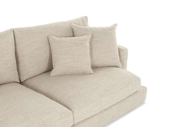 Long Beach 3 Seat Sofa New Ivory Up Close Cushion