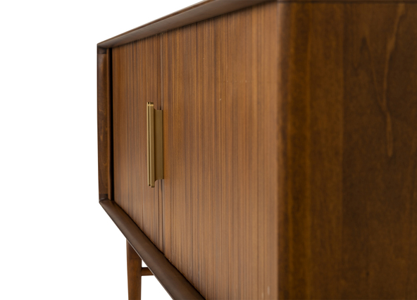 Manhattan TV Unit 160 Walnut Up Close Angle