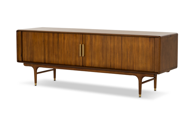 Manhattan TV Unit 160 Walnut Angle