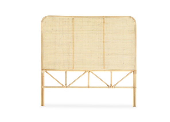 Maya Queen Natural Rattan Bedhead Front