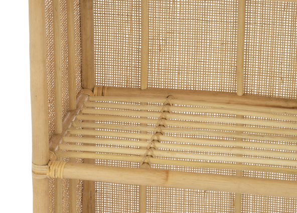 Maya Natural Bookshelf Rattan Up Close