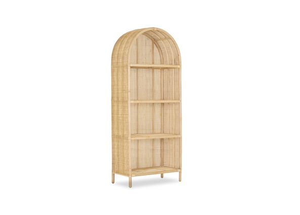 Maya Natural Bookshelf Rattan Angle