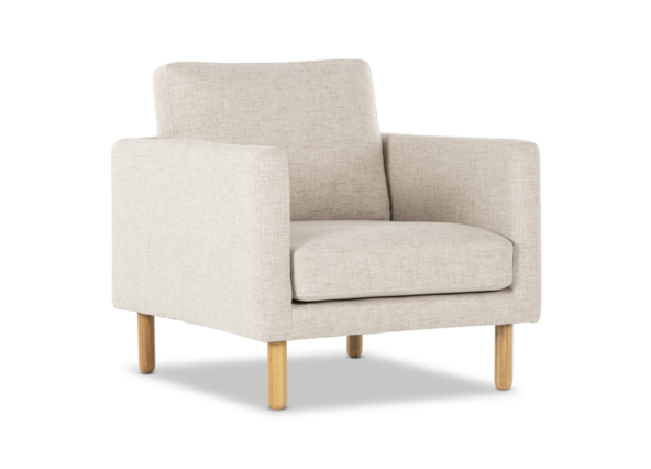 Noah Armchair Bradford Natural Angle