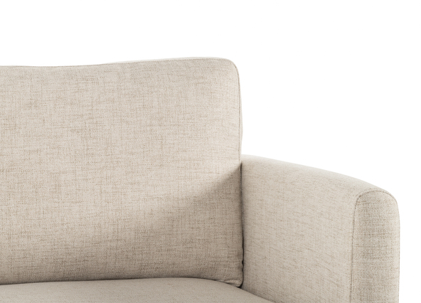 Noah Chaise Sofa Right Hand Bradford Natural Arm Up Close