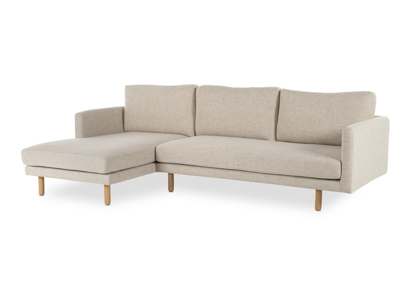 Noah Chaise Sofa Left Hand Bradford Natural Angle