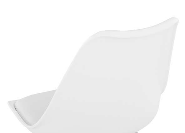 Nova Dining Chair White Natural Back Up Close