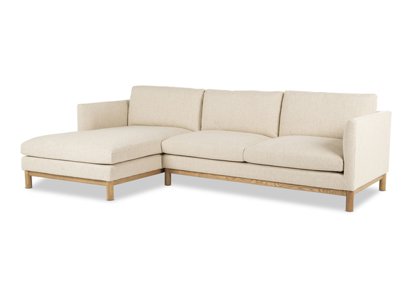 Stella Chaise Sofa Left Hand Kipton Alabaster Angle