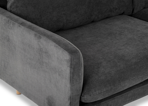 Frankie 3 Seat Sofa Holly Anthracite Up Close Arms