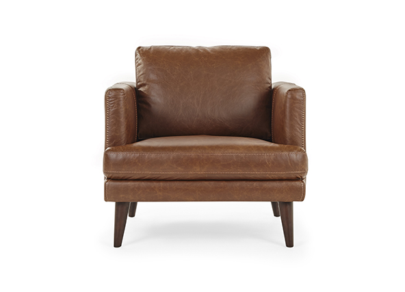 Hugo Corner Sofa Anzio Tan Leather Front