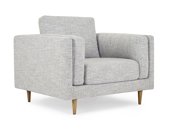 Lisa Armchair Light Grey Front