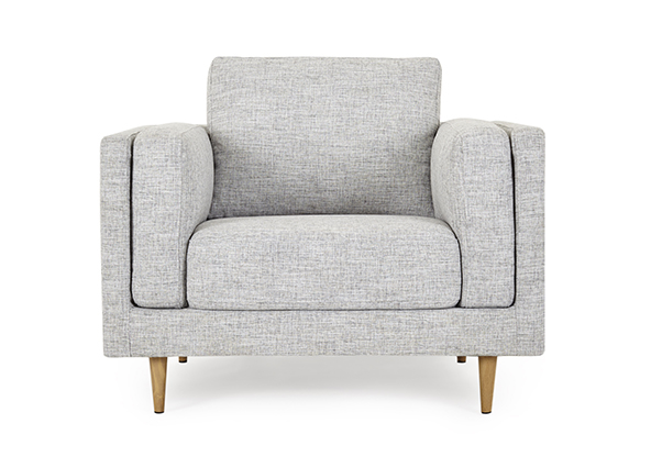 Lisa Armchair Light Grey Angle