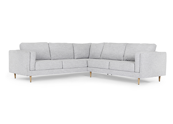 Lisa Corner Sofa Light Grey Up Close