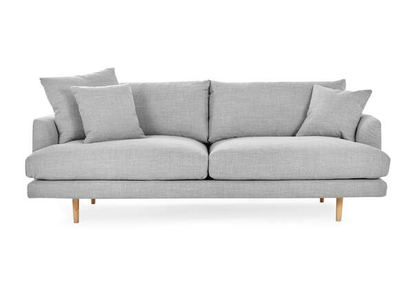 Hampton 3 Seat Sofa Cement Front